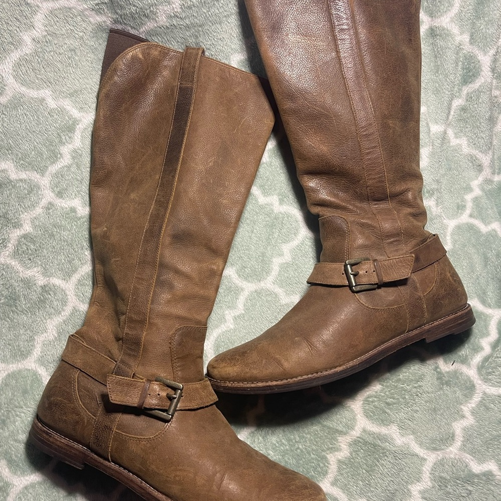 Cole Haan Tan Leather Over the Knee Boots